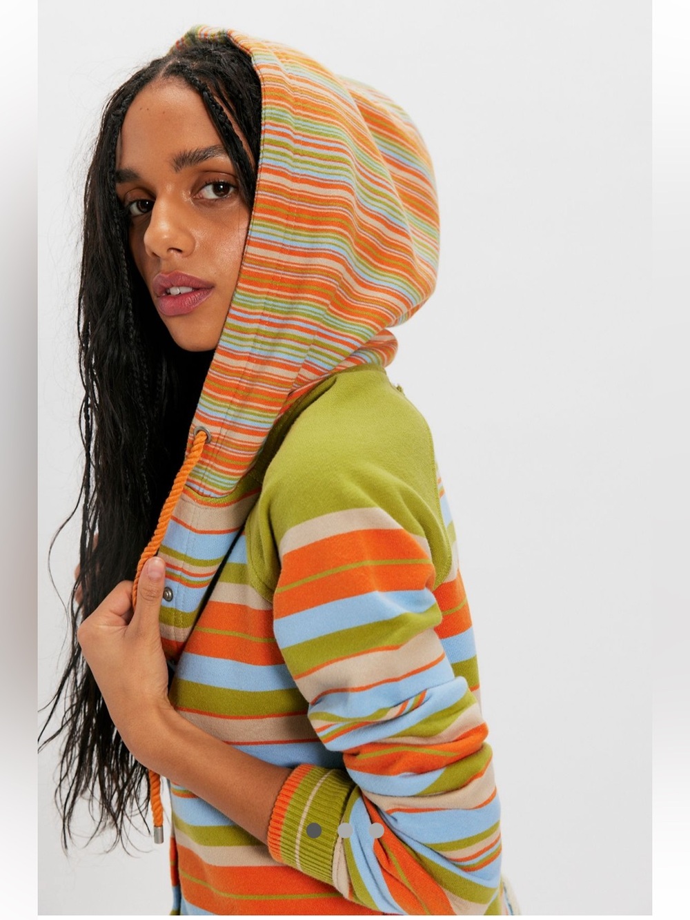 NWT Free People We The Free Bailey Striped Cardigan- XS, Citrus Combo - Picture 3 of 3